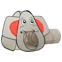 Produktbild för Lektält elefant grå med 250 bollar 174x86x101 cm