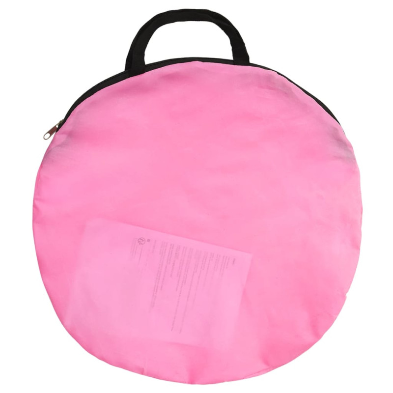 Produktbild för Lektält med 250 bollar rosa 70x112x70 cm