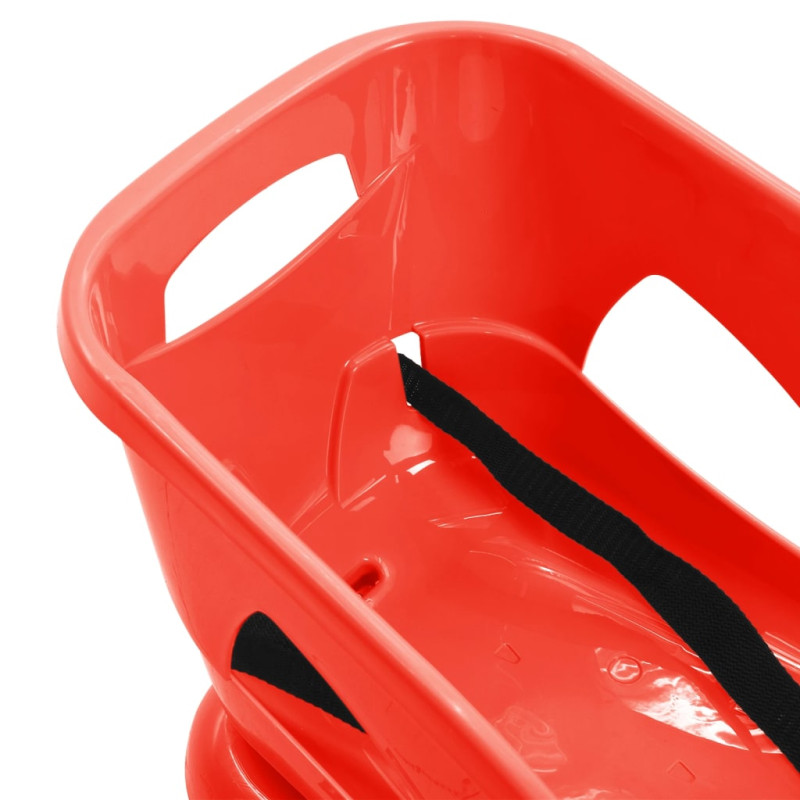 Produktbild för Släde med sits röd 102,5x40x23 cm polypropylen