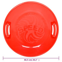 Miniatyr av produktbild för Runt tefat röd 66,5 cm PP