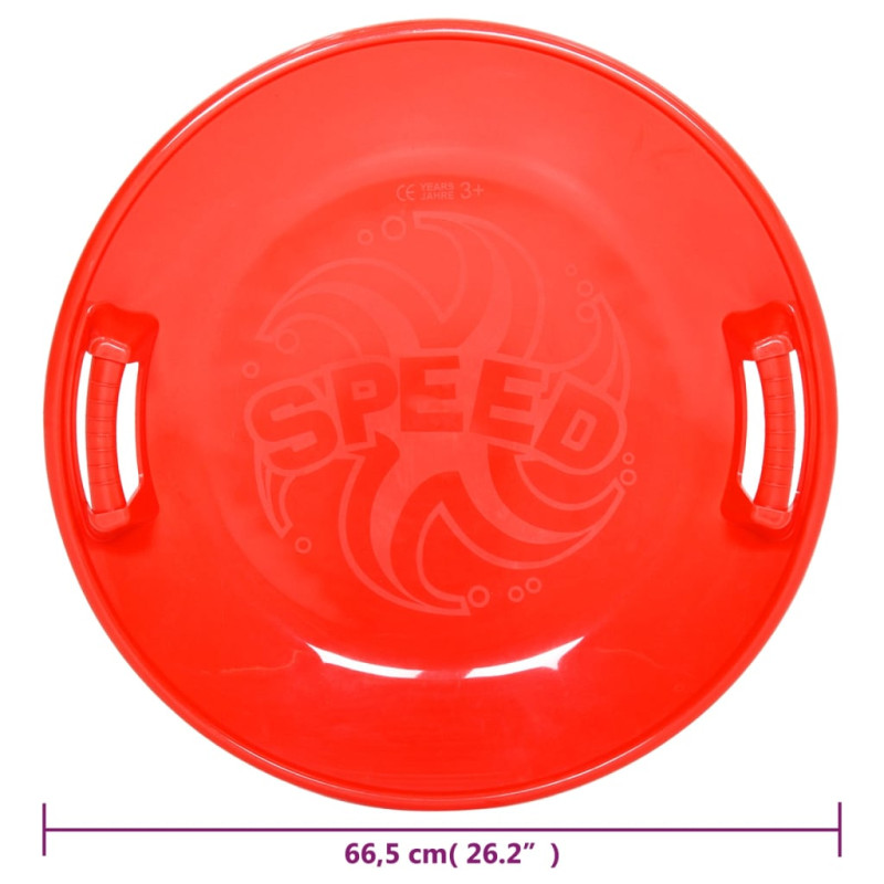 Produktbild för Runt tefat röd 66,5 cm PP