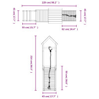 Produktbild för Lektorn med klättervägg impregnerad furu
