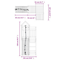 Miniatyr av produktbild för Lektorn med klättervägg impregnerad furu