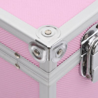 Produktbild för Sminklåda 37x24x40 cm rosa aluminium