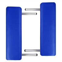 Miniatyr av produktbild för Hopfällbar massagebänk med 2 sektioner aluminium blå
