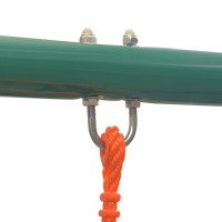 Produktbild för Gungställning med rutschkana och 3 sitsar orange