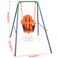 Produktbild för Barngunga set med säkerhetsbälte orange