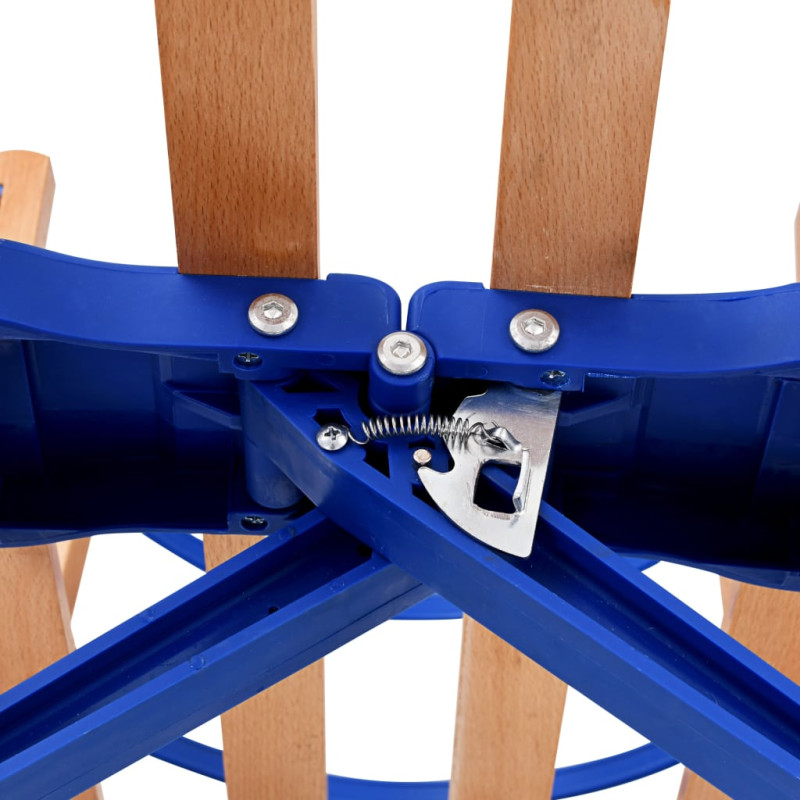Produktbild för Hopfällbar kälke med ryggstöd trä 119 cm