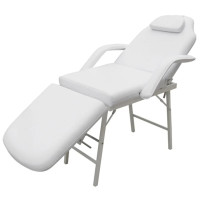 Miniatyr av produktbild för Bärbar behandlingsstol konstläder 185x78x76 cm vit