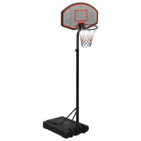 Miniatyr av produktbild för Basketkorg med stativ svart 237-307 cm polyeten