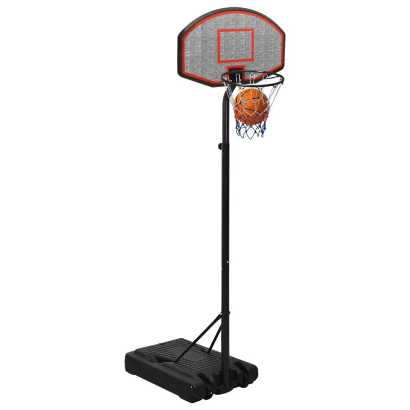 Produktbild för Basketkorg med stativ svart 237-307 cm polyeten