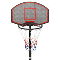 Miniatyr av produktbild för Basketkorg med stativ svart 216-250 cm polyeten
