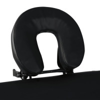 Miniatyr av produktbild för Hopfällbar massagebänk med 4 sektioner träram svart