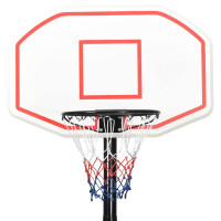 Miniatyr av produktbild för Basketkorg med stativ vit 258-363 cm polyeten