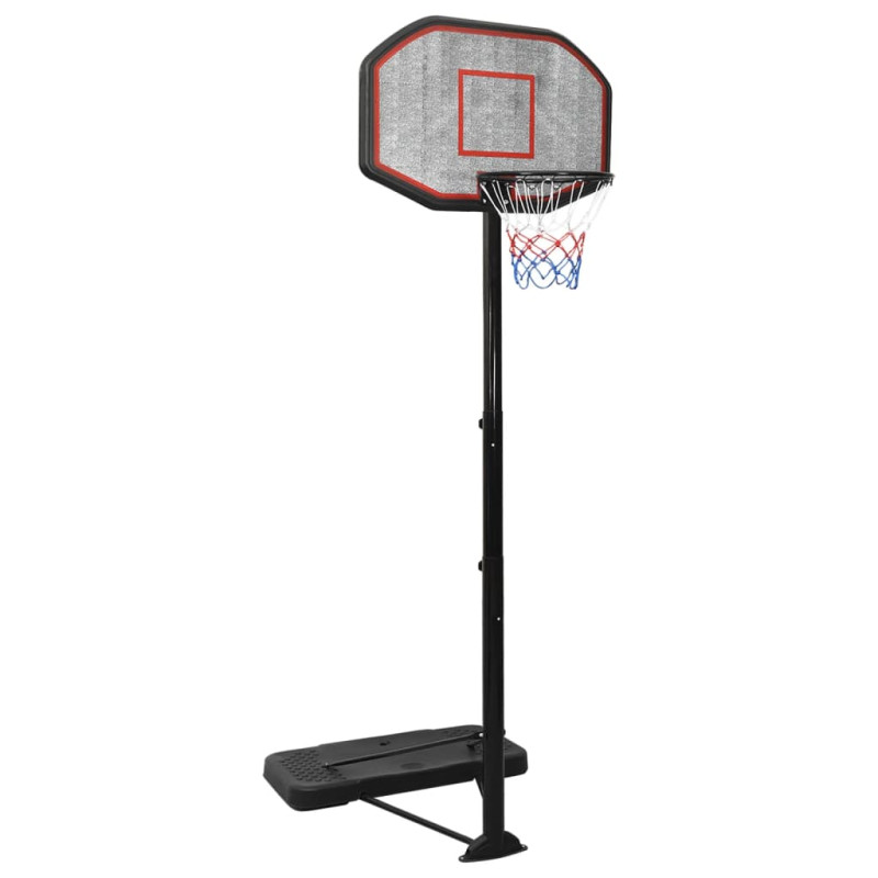 Produktbild för Basketkorg med stativ svart 258-363 cm polyeten