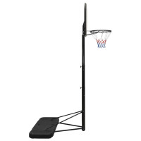 Miniatyr av produktbild för Basketkorg med stativ svart 258-363 cm polyeten