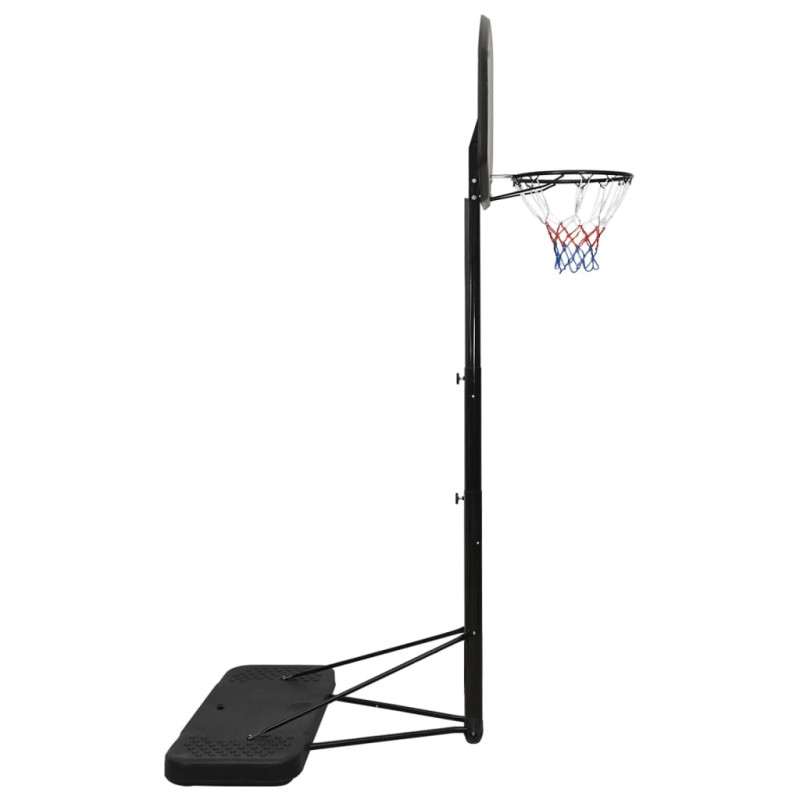 Produktbild för Basketkorg med stativ svart 258-363 cm polyeten