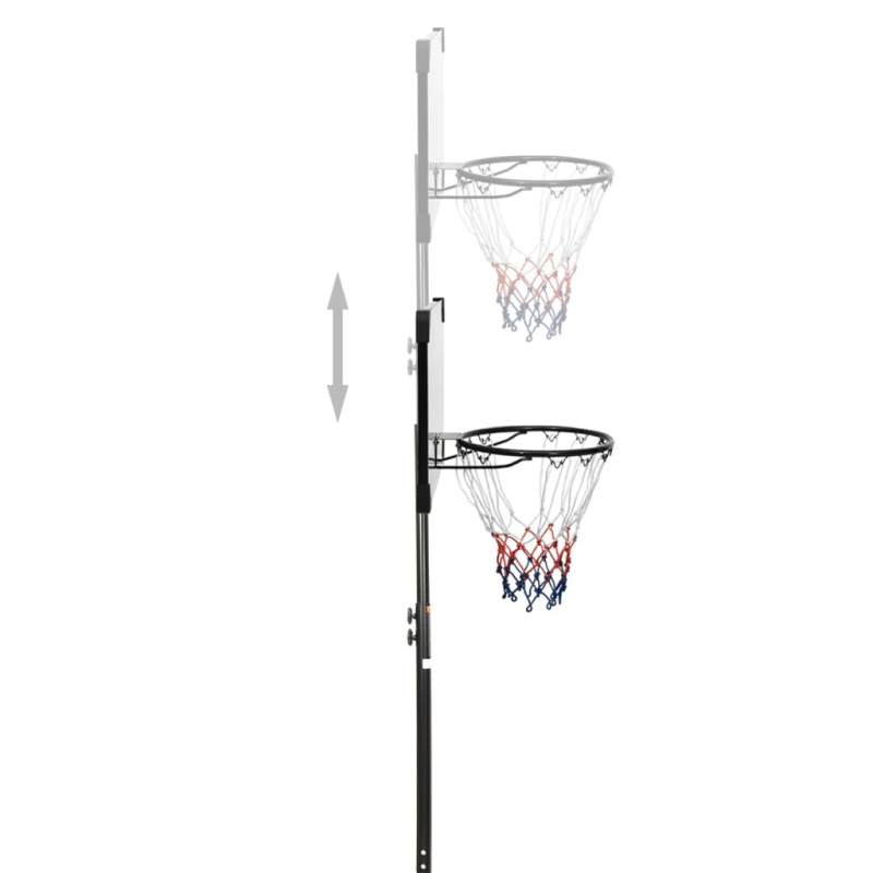 Produktbild för Basketkorg transparent 216-250 cm polykarbonat