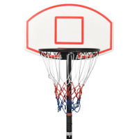 Produktbild för Basketkorg med stativ vit 216-250 cm polyeten