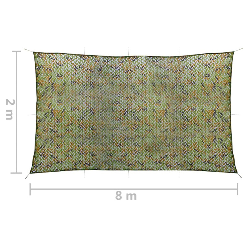 Produktbild för Kamouflagenät med förvaringsväska 2x8 m grön