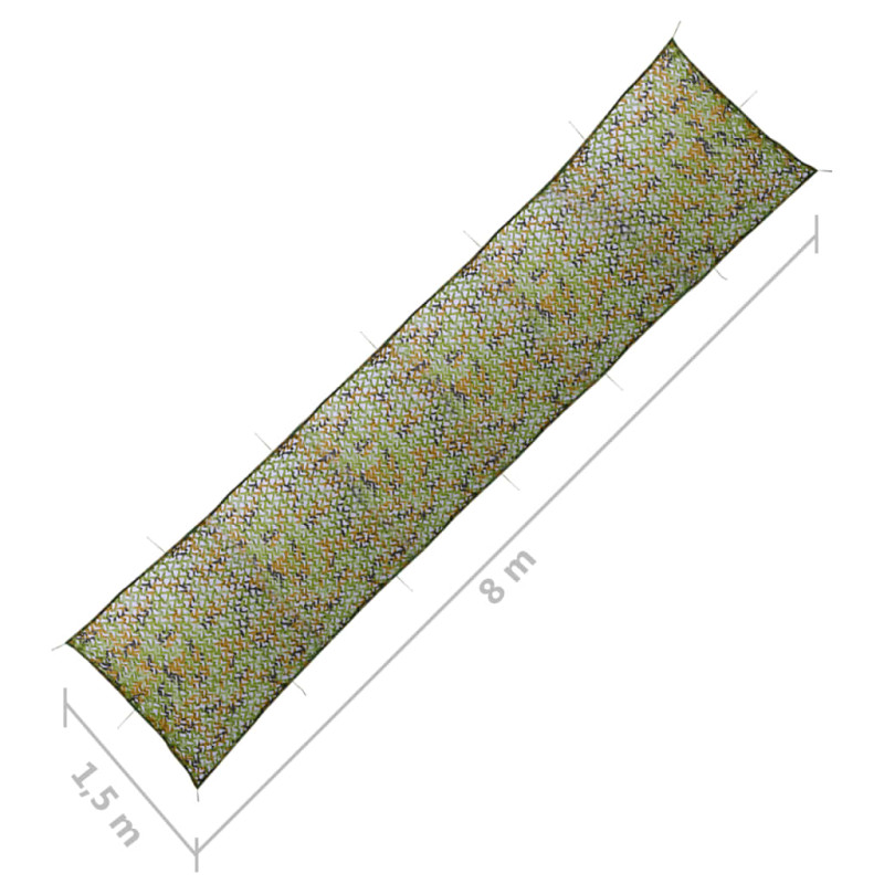 Produktbild för Kamouflagenät med förvaringsväska 1,5x8 m grön