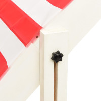 Produktbild för Sandlåda med justerbart tak granträ vit och röd UV50