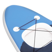 Produktbild för Upplåsbar SUP-bräda set blå 360x81x10 cm