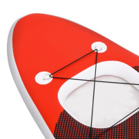 Produktbild för Upplåsbar SUP-bräda set röd 330x76x10 cm