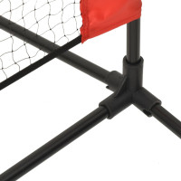 Produktbild för Tennisnät svart och röd 600x100x87 cm polyester