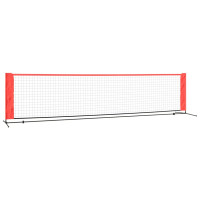 Miniatyr av produktbild för Tennisnät svart och röd 400x100x87 cm polyester