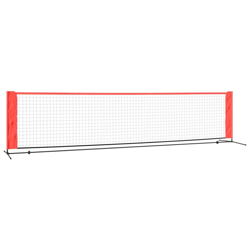 Produktbild för Tennisnät svart och röd 400x100x87 cm polyester
