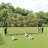 Produktbild för Fotbollsnät med rebounder svart och gul 183x85x120 cm polyester