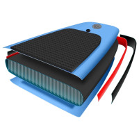 Produktbild för Upplåsbar SUP-bräda set blå 300x76x10 cm
