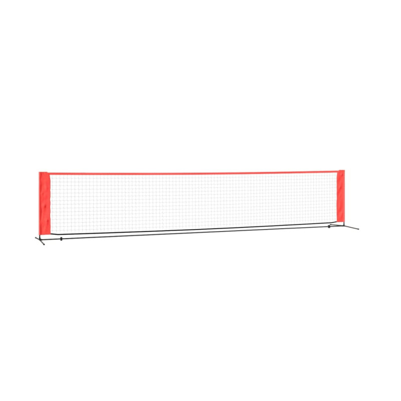 Produktbild för Tennisnät svart och röd 500x100x87 cm polyester