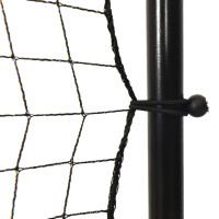 Produktbild för Fotbollsnät med rebounder svart 366x90x183 cm HDPE