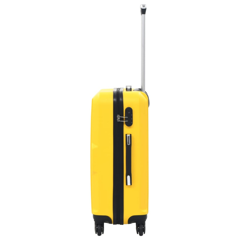 Produktbild för Hårda resväskor 3 st gul ABS