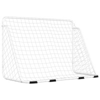 Produktbild för Fotbollsmål med nät vit 180x90x120 cm stål