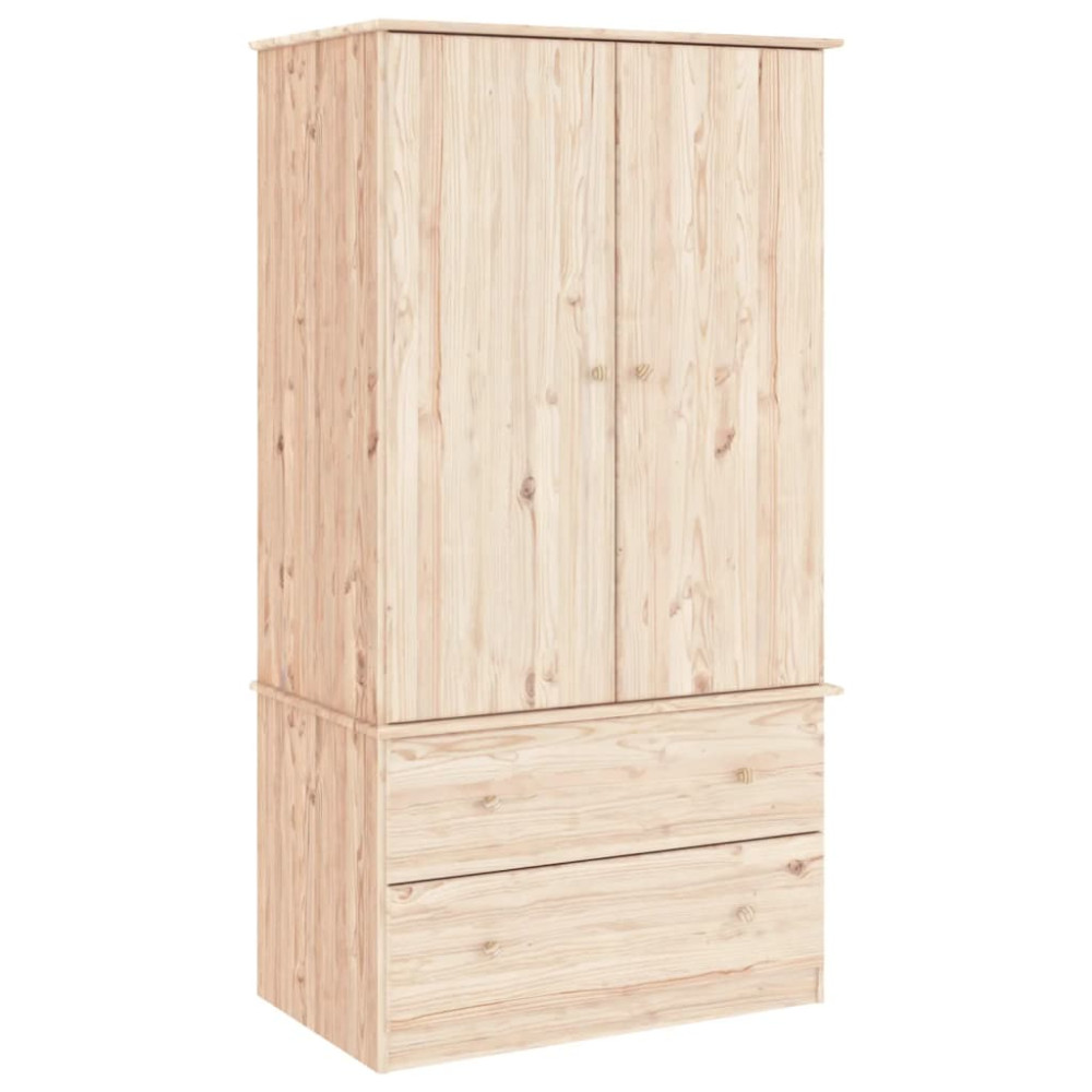 Produktbild för Klädskåp ALTA 90x55x170 cm massiv furu