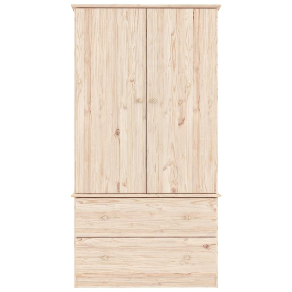 Produktbild för Klädskåp ALTA 90x55x170 cm massiv furu