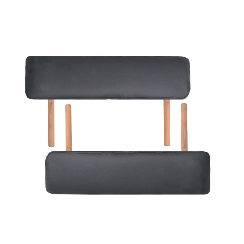 Produktbild för Hopfällbar massagebänk 2 sektioner 10 cm tjock svart