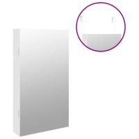 Miniatyr av produktbild för Spegelskåp med LED-lampor väggmonterat vit