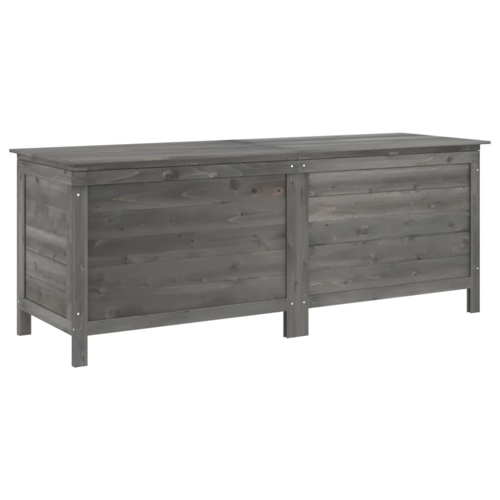 Produktbild för Dynbox antracit 150x50x56,5 cm massivt granträ