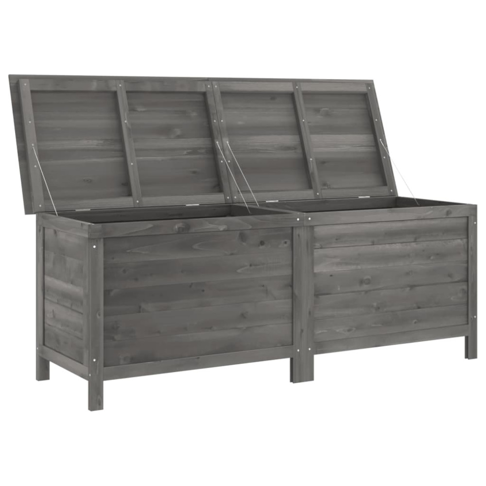 Produktbild för Dynbox antracit 150x50x56,5 cm massivt granträ