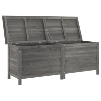 Produktbild för Dynbox antracit 150x50x56,5 cm massivt granträ