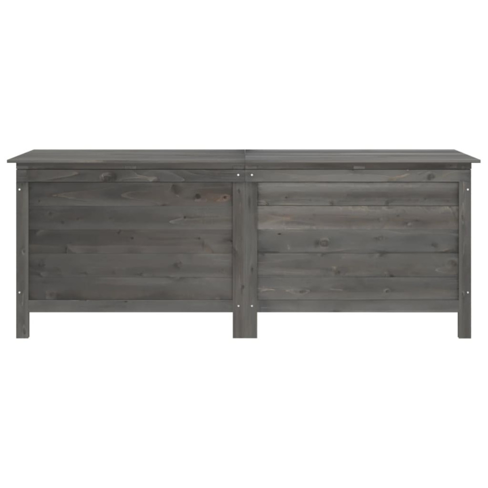 Produktbild för Dynbox antracit 150x50x56,5 cm massivt granträ