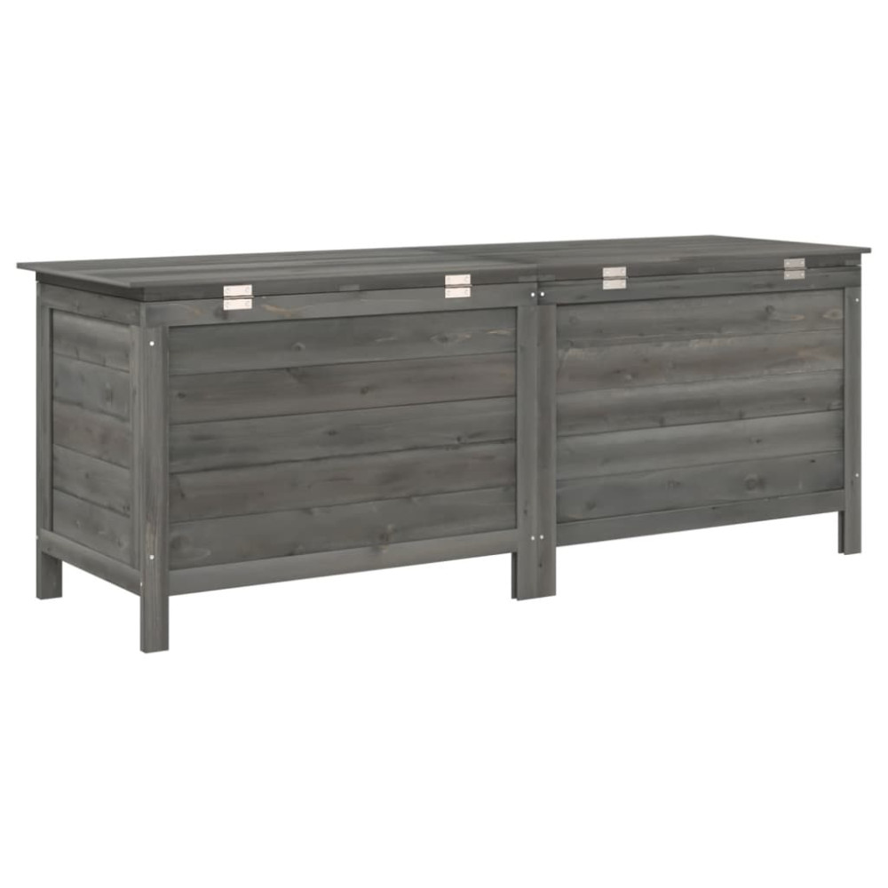Produktbild för Dynbox antracit 150x50x56,5 cm massivt granträ