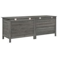 Produktbild för Dynbox antracit 150x50x56,5 cm massivt granträ