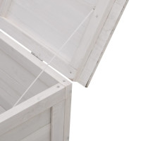 Produktbild för Dynbox vit 50x49x56,5 cm massivt granträ