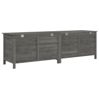 Produktbild för Dynbox antracit 198,5x50x56,5 cm massivt granträ