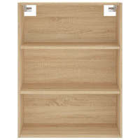 Produktbild för Högskåp sonoma-ek 69,5x34x180 cm konstruerat trä
